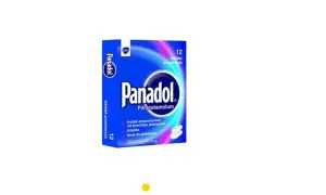 Opakowanie leku Panadol z 12 tabletkami powlekanymi, zawierające paracetamol. Szybko łagodzi ból i nie podrażnia żołądka.