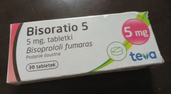 Opakowanie leku Bisoratio 5 mg, zawierające 30 tabletek. Producent Teva.