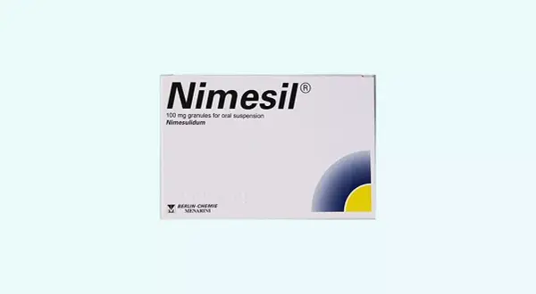 Opakowanie leku Nimesil z nimesulidem, 100 mg granulatu do sporządzania zawiesiny doustnej.